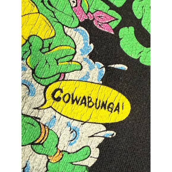 Teenage Mutant Ninja Turtles Crewneck Sweatshirt Youth‎ Large Vintage Retro 1990 - Picture 4 of 10